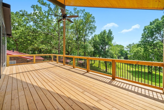 307 Riverview Dr, Dover, TN 37058 - wooden deck with view of wooded area