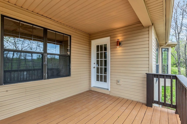 view of wooden deck