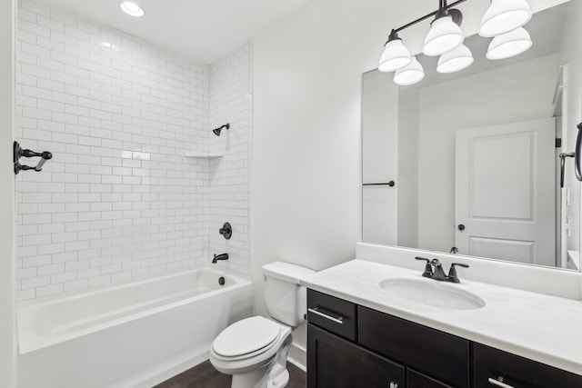 926 Acklen Ave Unit A, Nashville, TN 37203 - bathroom featuring toilet, vanity, and  shower combination