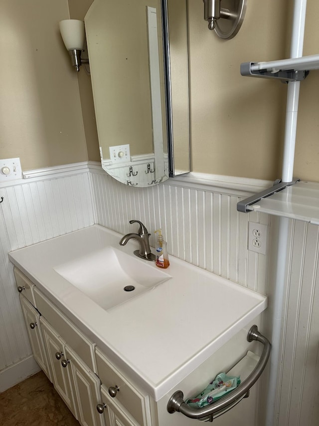309 3rd Ave Unit 40, Fayetteville, TN 37334 - bathroom featuring wainscoting and vanity