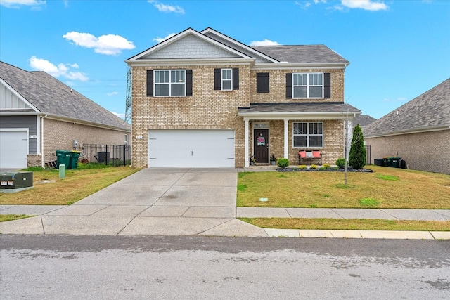 1428 Marigold Dr, Spring Hill, TN 37174 - craftsman house featuring concrete driveway, brick siding, an attached garage, and a front lawn