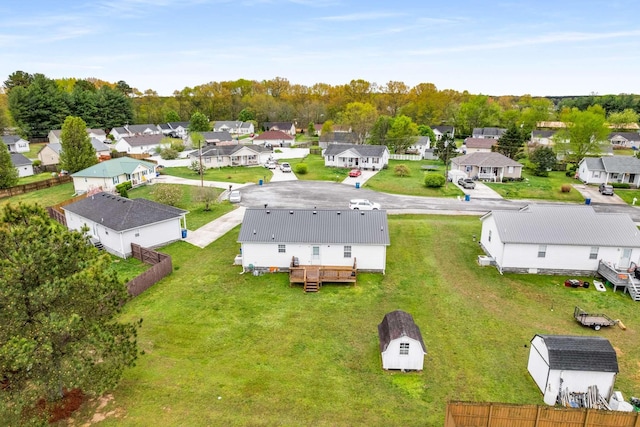 drone / aerial view with a residential view