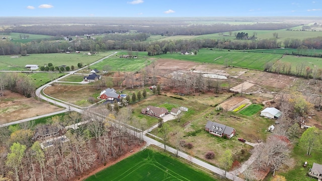 bird's eye view with a rural view