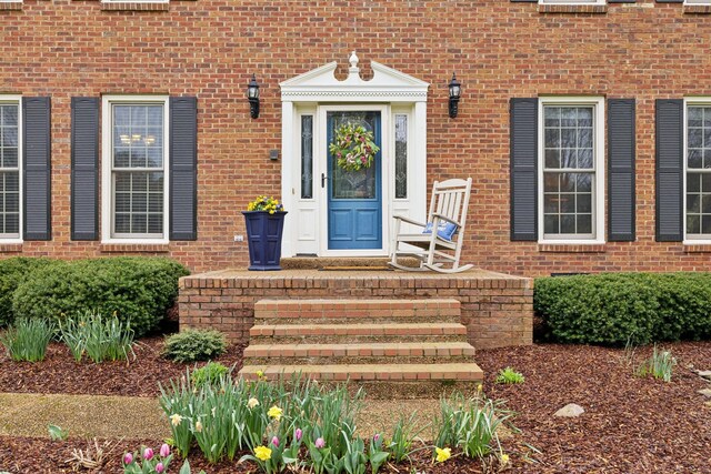 2009 Cedarmont Dr, Franklin, TN 37067 - doorway to property featuring brick siding
