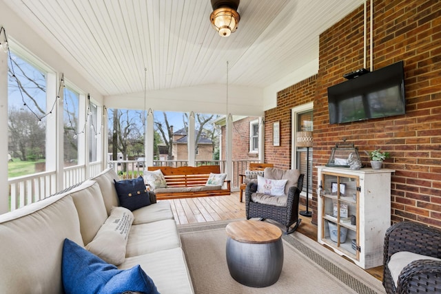 2009 Cedarmont Dr, Franklin, TN 37067 - sunroom with an outdoor living space