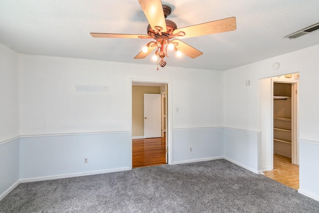740 Kleeman Dr, Clarksville, TN 37040 - carpeted spare room with baseboards, a ceiling fan, visible vents, and a textured ceiling