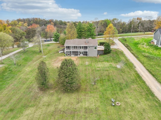 2728 Brown Hollow Rd, Columbia, TN 38401 - birds eye view of property featuring a wooded view