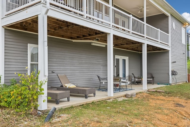 2728 Brown Hollow Rd, Columbia, TN 38401 - back of house with a patio and ceiling fan