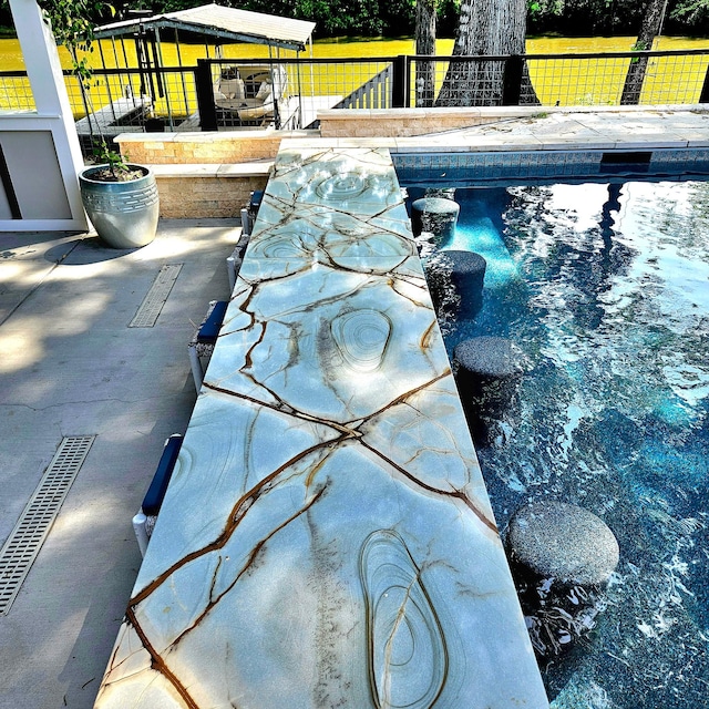 1561 Matlock Dr, Chapmansboro, TN 37035 - view of swimming pool with a gazebo and fence