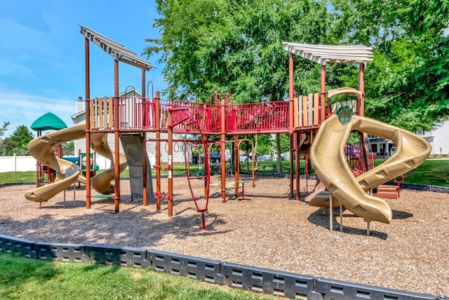 view of community jungle gym