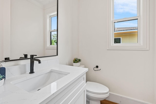 917 Kirkwood Ave, Nashville, TN 37204 - half bathroom with vanity, baseboards, and toilet