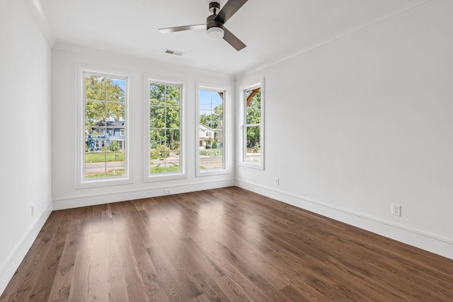 917 Kirkwood Ave, Nashville, TN 37204 - spare room with wood finished floors, a ceiling fan, visible vents, and plenty of natural light