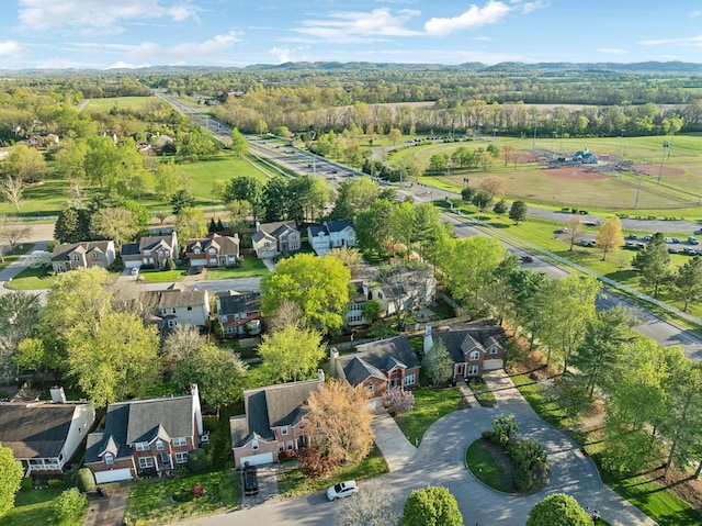 drone / aerial view featuring a residential view