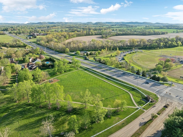 bird's eye view with a rural view