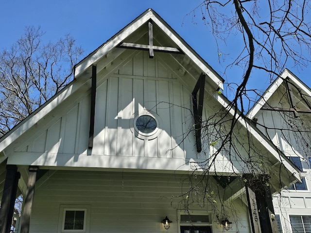 view of side of property with board and batten siding