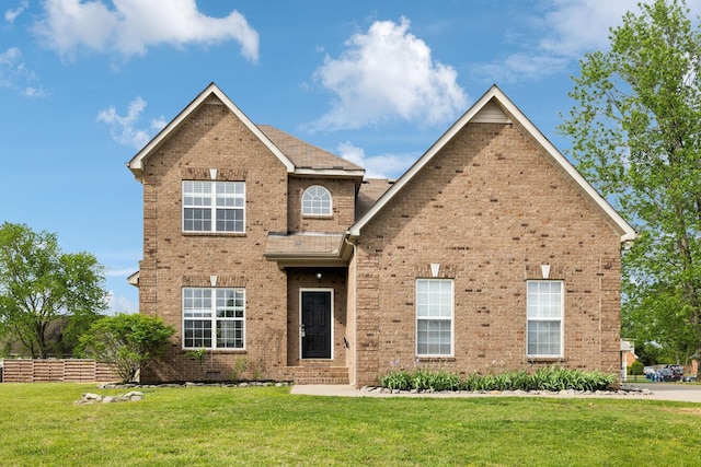 213 Nashua Ct, Murfreesboro, TN 37128 - view of front of house with brick siding, fence, and a front yard