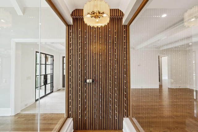 521 Mansion Dr, Brentwood, TN 37027 - hallway with wood finished floors and lofted ceiling