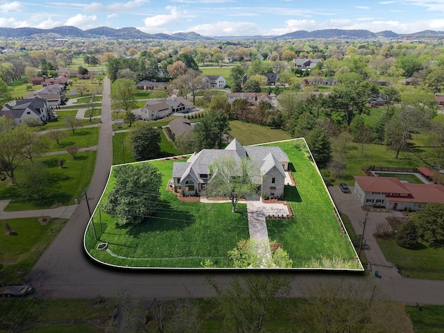 521 Mansion Dr, Brentwood, TN 37027 - aerial view featuring a residential view and a mountain view
