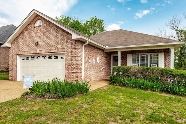 644 Lilycrest Dr, Gallatin, TN 37066 - single story home featuring a shingled roof, a front lawn, concrete driveway, an attached garage, and brick siding