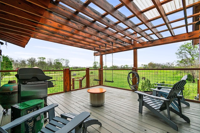 1720 Bratton Ln, Williamsport, TN 38487 - deck featuring a pergola