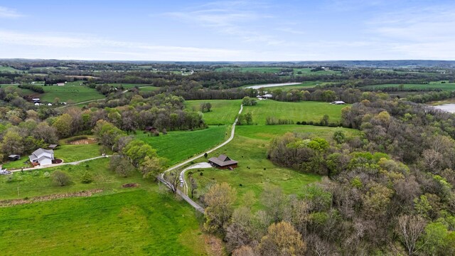 1720 Bratton Ln, Williamsport, TN 38487 - drone / aerial view featuring a rural view
