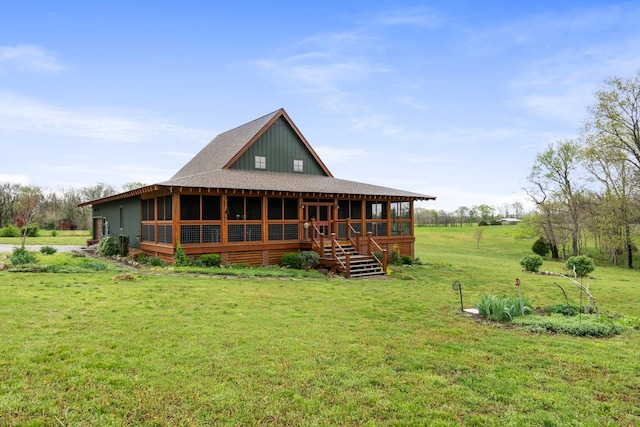 1720 Bratton Ln, Williamsport, TN 38487 - rear view of property with a yard and roof with shingles