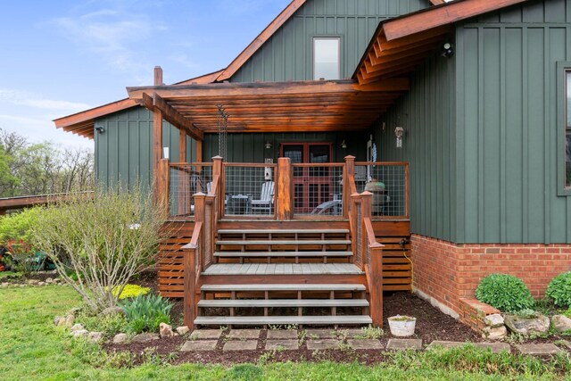 1720 Bratton Ln, Williamsport, TN 38487 - view of wooden deck