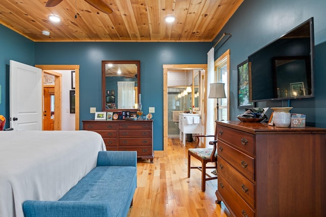 1720 Bratton Ln, Williamsport, TN 38487 - bedroom with light wood finished floors and wood ceiling