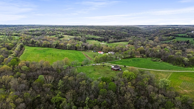 1720 Bratton Ln, Williamsport, TN 38487 - aerial view featuring a rural view and a wooded view