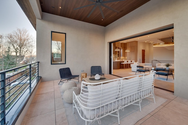 2108 12th Ave S, Nashville, TN 37204 - view of patio with ceiling fan and a balcony