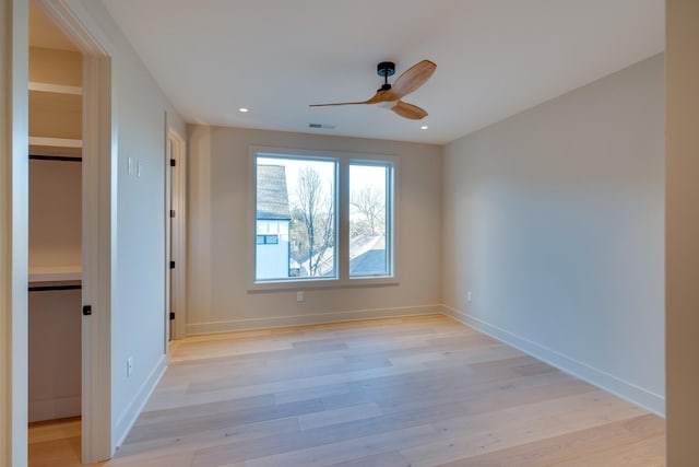 2108 12th Ave S, Nashville, TN 37204 - unfurnished bedroom featuring light wood finished floors, baseboards, visible vents, and recessed lighting