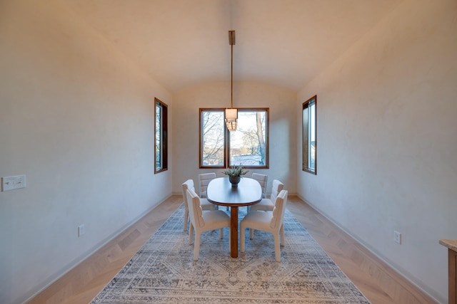 2108 12th Ave S, Nashville, TN 37204 - dining space with baseboards and lofted ceiling