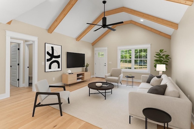 6149 Dewey Carr Rd, Bethpage, TN 37022 - living room featuring wood finished floors, ceiling fan, and recessed lighting
