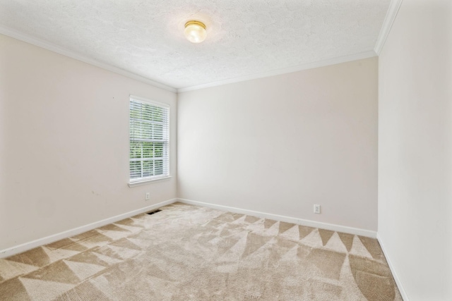 3227 Gardendale Dr, Franklin, TN 37064 - spare room with baseboards, carpet floors, a textured ceiling, and ornamental molding