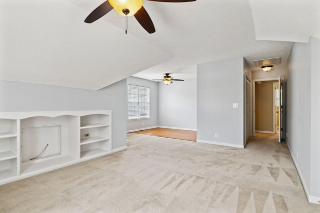 3227 Gardendale Dr, Franklin, TN 37064 - unfurnished living room featuring attic access, carpet flooring, a ceiling fan, and baseboards