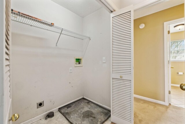 3227 Gardendale Dr, Franklin, TN 37064 - laundry area with carpet, laundry area, hookup for an electric dryer, baseboards, and washer hookup