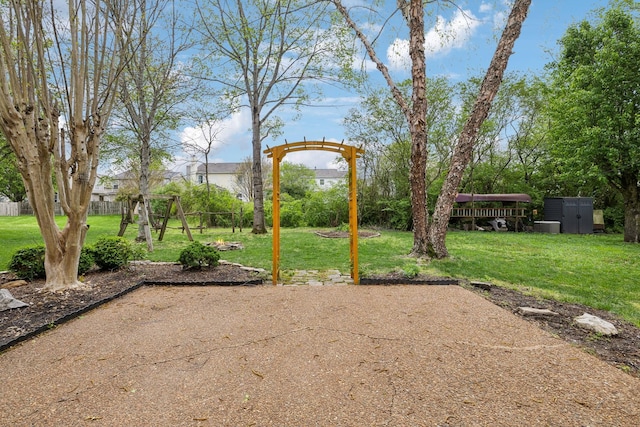 3227 Gardendale Dr, Franklin, TN 37064 - view of yard featuring an outbuilding, a shed, and fence