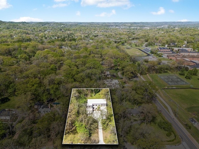 6004 Jocelyn Hollow Rd, Nashville, TN 37205 - bird's eye view featuring a view of trees