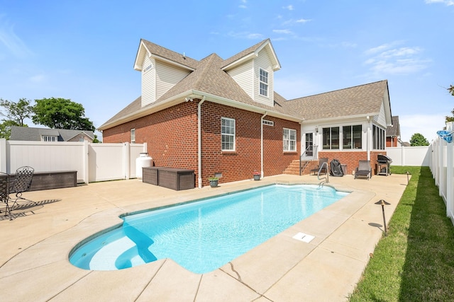 3307 Genoa Dr, Murfreesboro, TN 37128 - view of pool featuring a patio, a fenced backyard, area for grilling, and entry steps