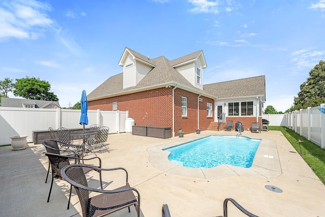 3307 Genoa Dr, Murfreesboro, TN 37128 - view of swimming pool with a fenced backyard, a patio area, and entry steps