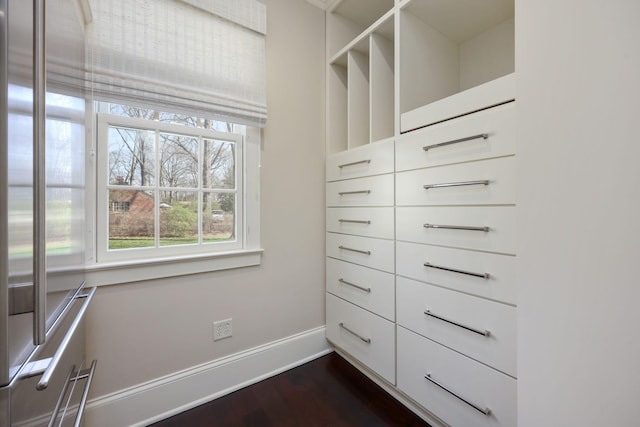 6021 Jocelyn Hollow Rd, Nashville, TN 37205 - walk in closet featuring dark wood-type flooring