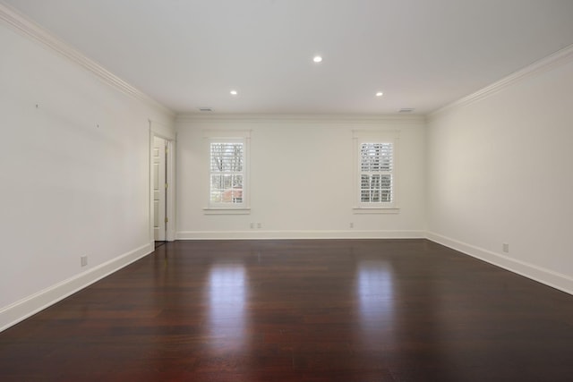 6021 Jocelyn Hollow Rd, Nashville, TN 37205 - empty room featuring ornamental molding, baseboards, and wood finished floors