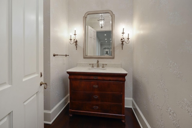 6021 Jocelyn Hollow Rd, Nashville, TN 37205 - bathroom featuring vanity and baseboards
