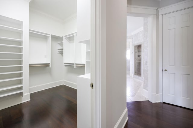 6021 Jocelyn Hollow Rd, Nashville, TN 37205 - spacious closet with dark wood-style floors