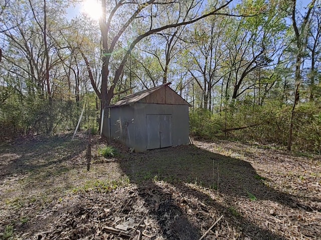 view of shed