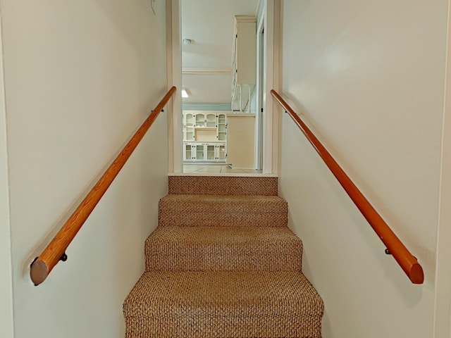 view of stairway