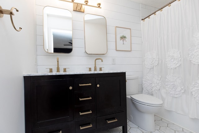 1411 Newmans Trl, Hendersonville, TN 37075 - full bath with toilet, double vanity, and tile patterned flooring
