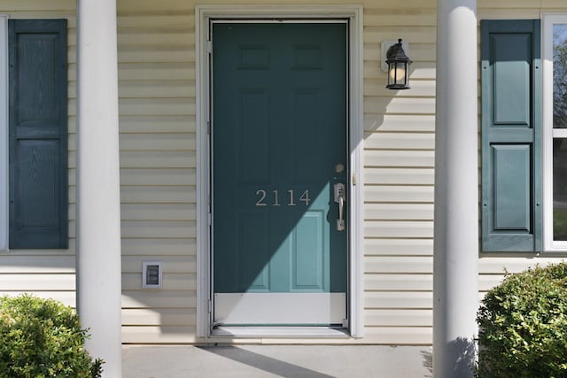 view of doorway to property