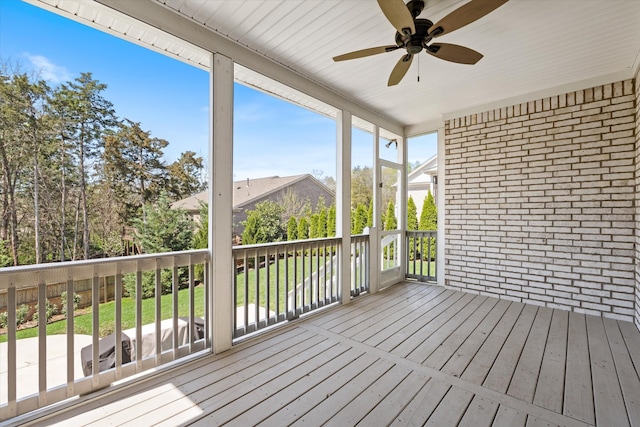 900 Easton Dr, Mount Juliet, TN 37122 - wooden terrace featuring a yard and ceiling fan