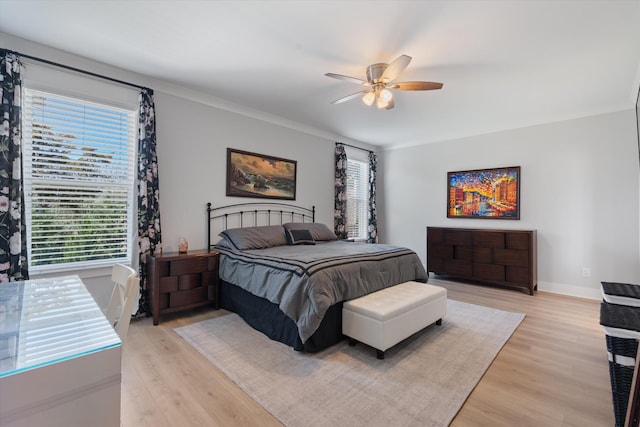 900 Easton Dr, Mount Juliet, TN 37122 - bedroom featuring light wood finished floors, baseboards, and a ceiling fan